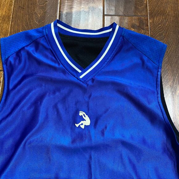 Shaq Dunkman Vintage Y2K Reversible Royal Blue Black Mesh Jersey Men's Medium - Picture 2 of 10